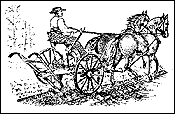 Farmer plowing with horses